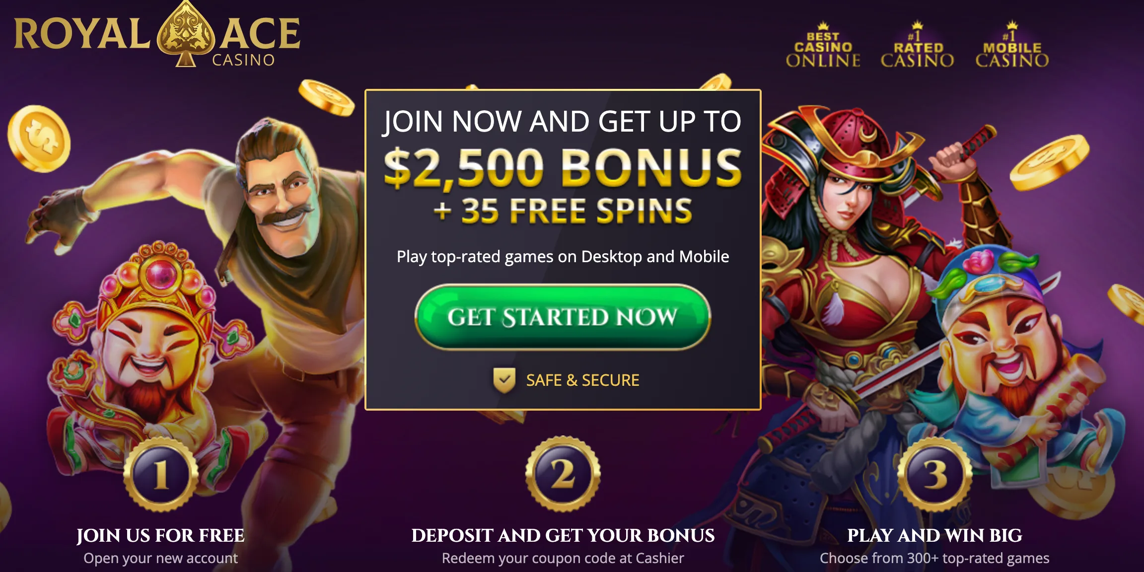 Royal Ace Casino welcome bonus